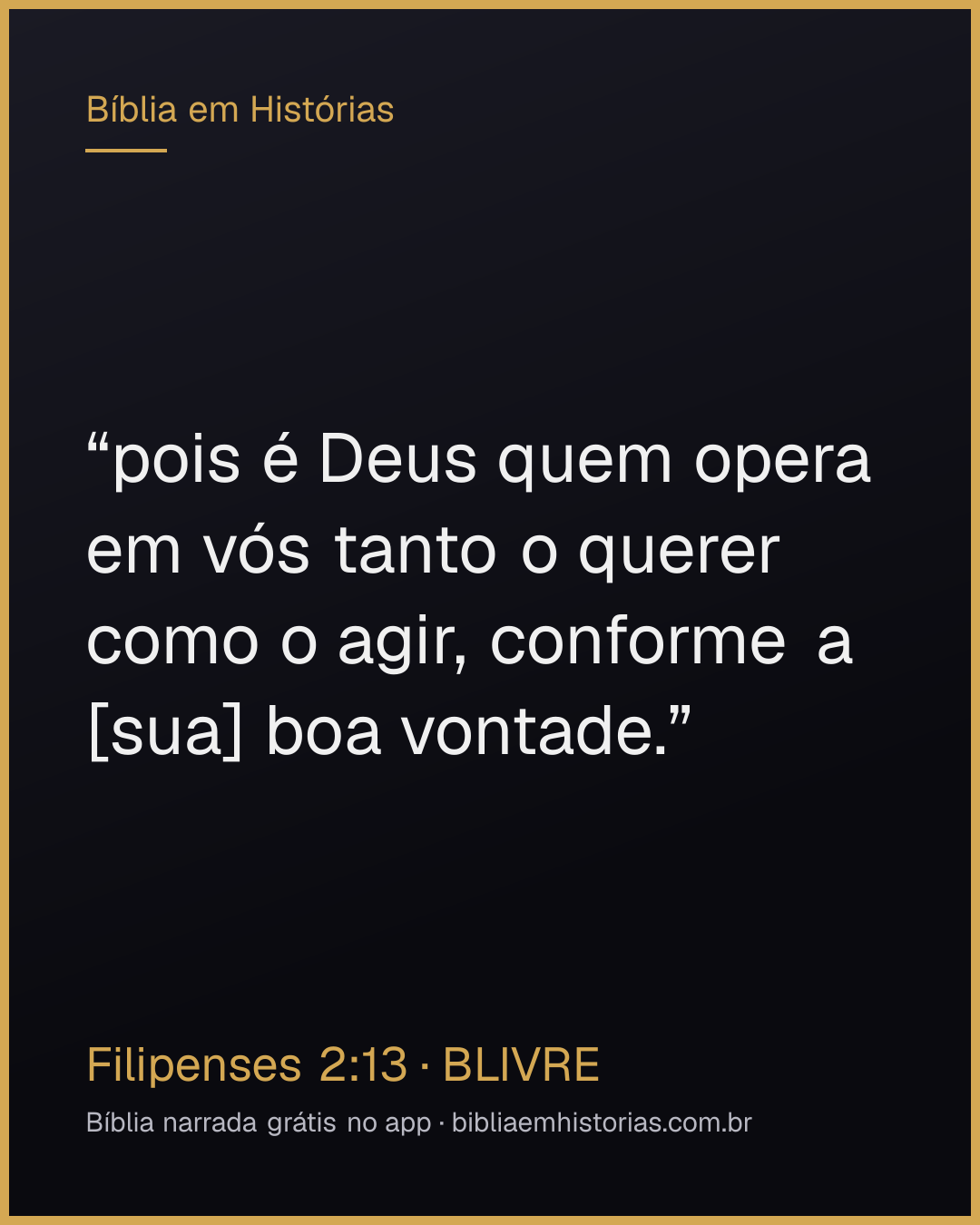 Imagem do versículo Filipenses 2:13 para compartilhar
