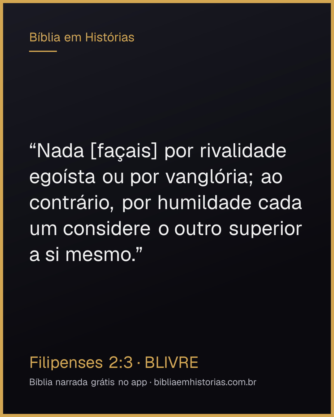 Imagem do versículo Filipenses 2:3 para compartilhar