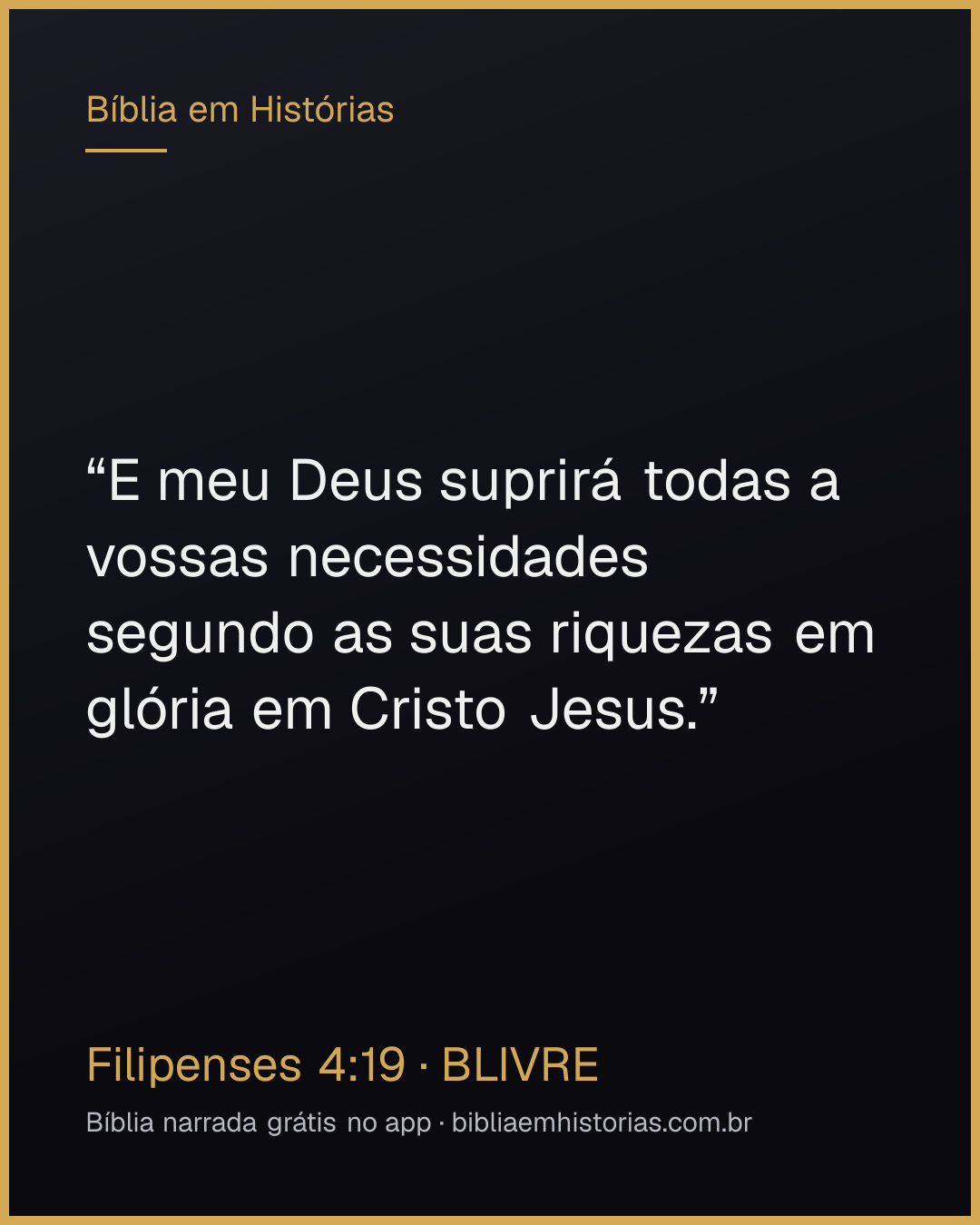 Imagem do versículo Filipenses 4:19 para compartilhar