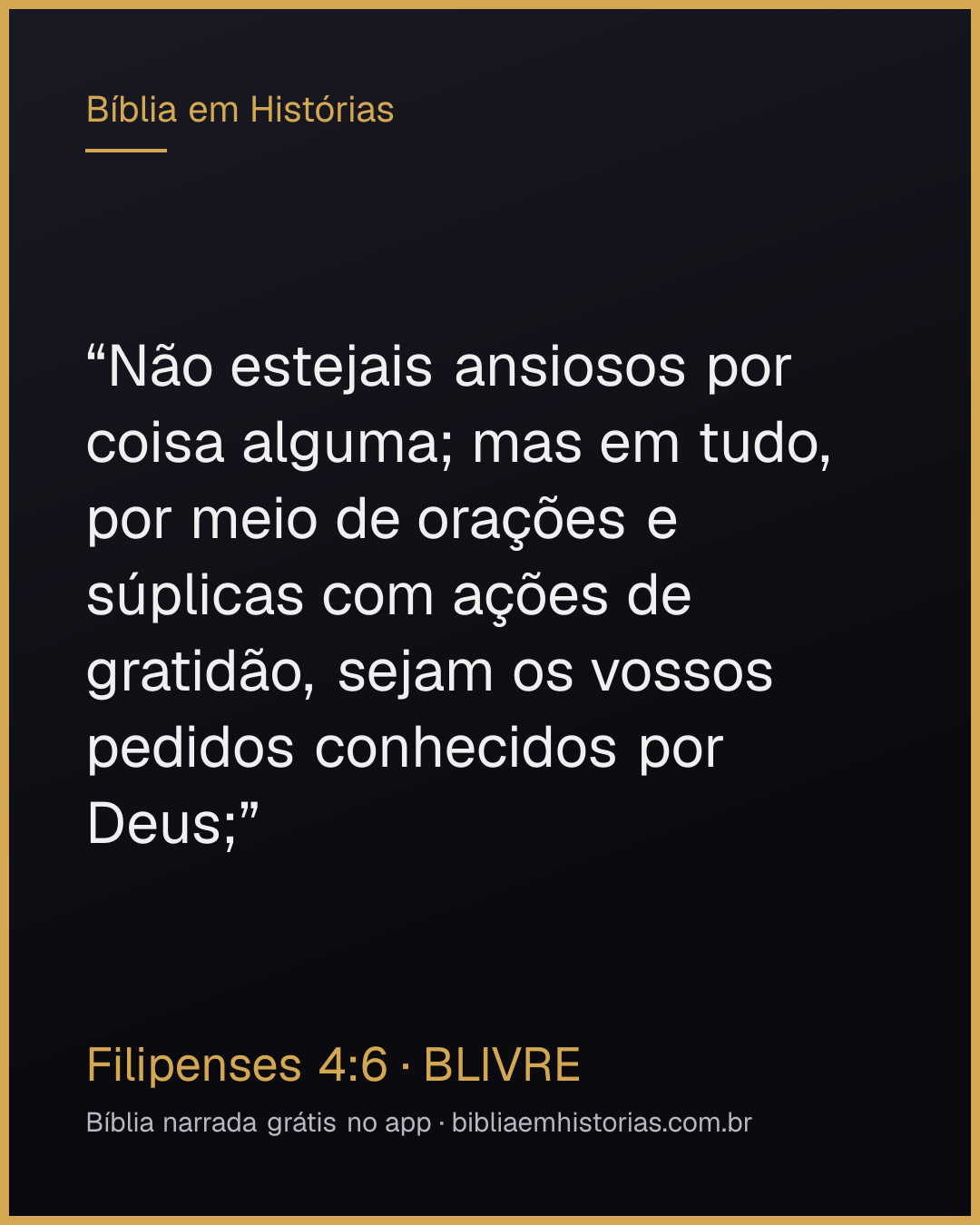 Imagem do versículo Filipenses 4:6 para compartilhar