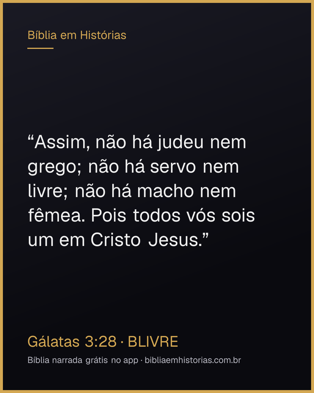 Imagem do versículo Gálatas 3:28 para compartilhar