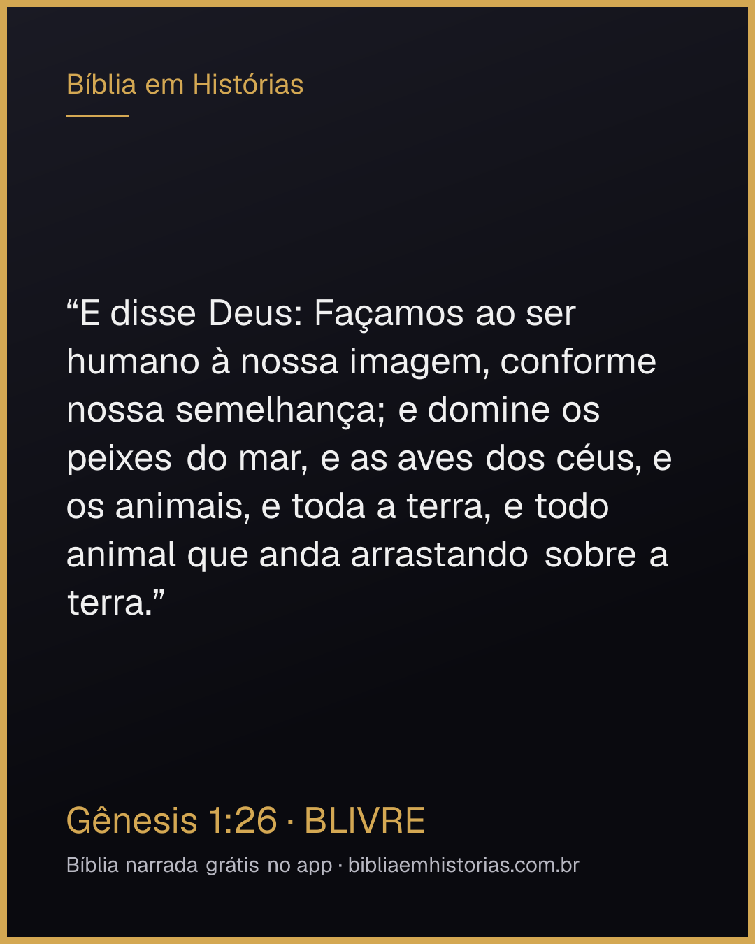 Imagem do versículo Gênesis 1:26 para compartilhar