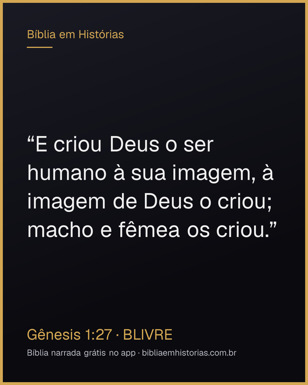 Imagem do versículo Gênesis 1:27 para compartilhar