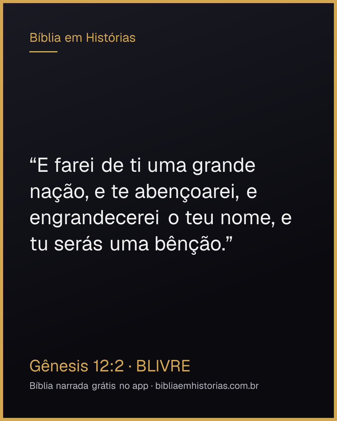 Imagem do versículo Gênesis 12:2 para compartilhar