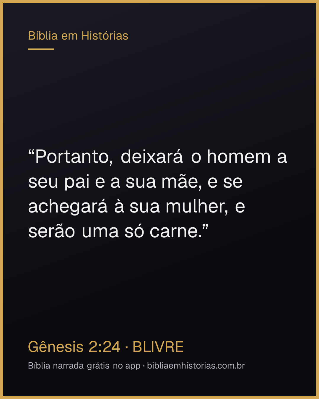 Imagem do versículo Gênesis 2:24 para compartilhar