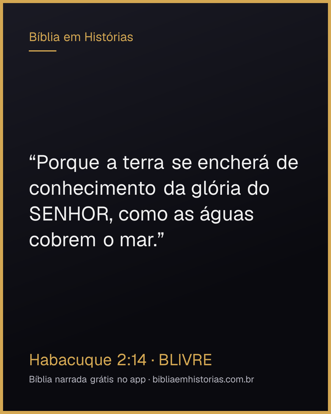 Imagem do versículo Habacuque 2:14 para compartilhar