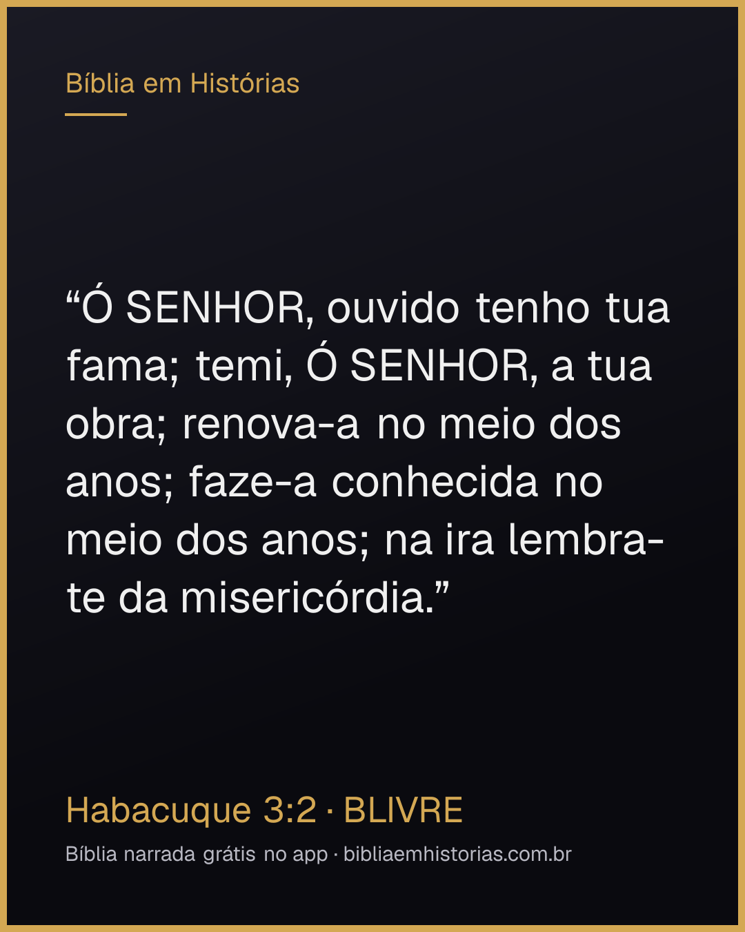 Imagem do versículo Habacuque 3:2 para compartilhar