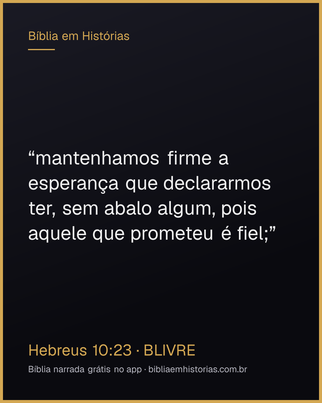 Imagem do versículo Hebreus 10:23 para compartilhar
