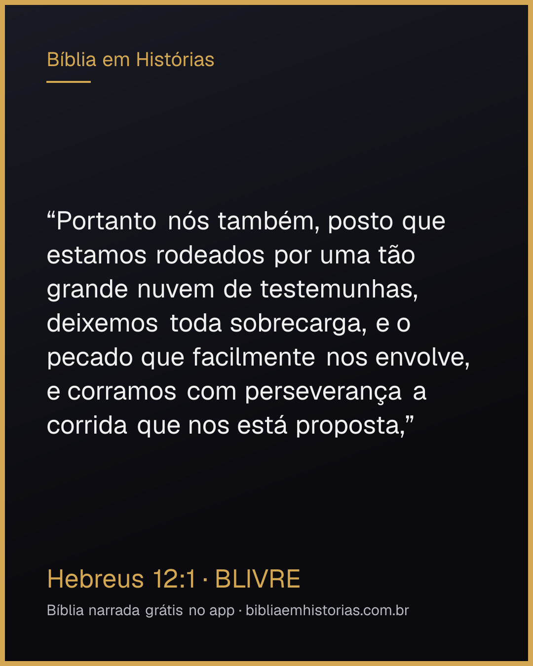 Imagem do versículo Hebreus 12:1 para compartilhar
