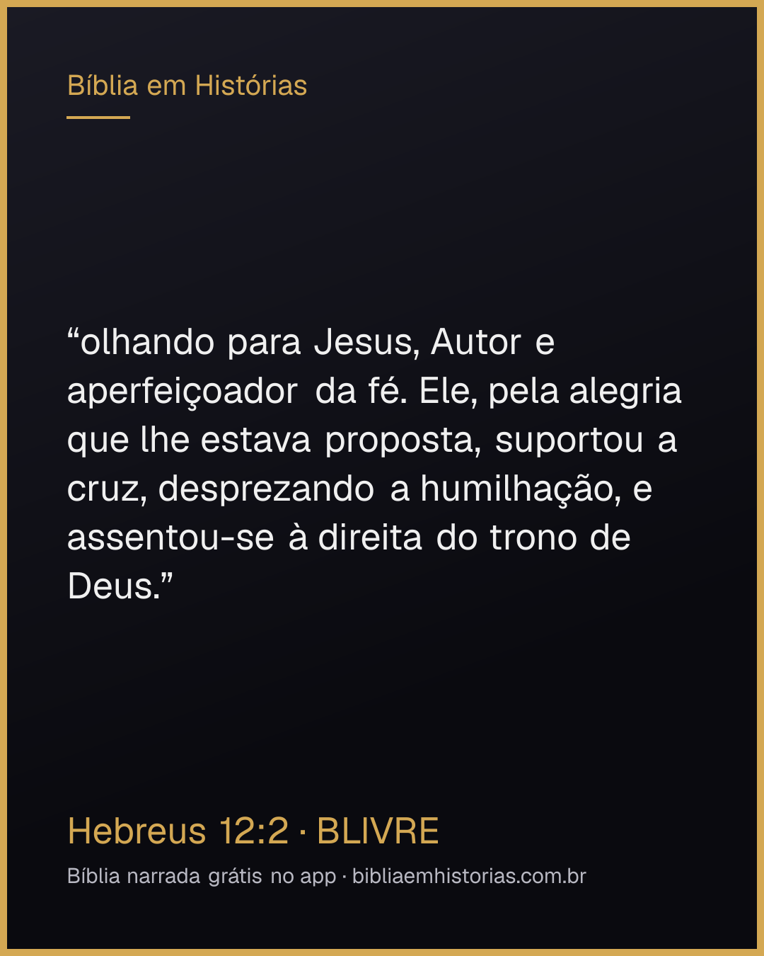 Imagem do versículo Hebreus 12:2 para compartilhar