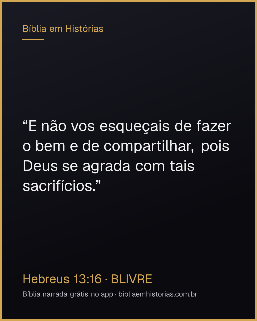 Imagem do versículo Hebreus 13:16 para compartilhar