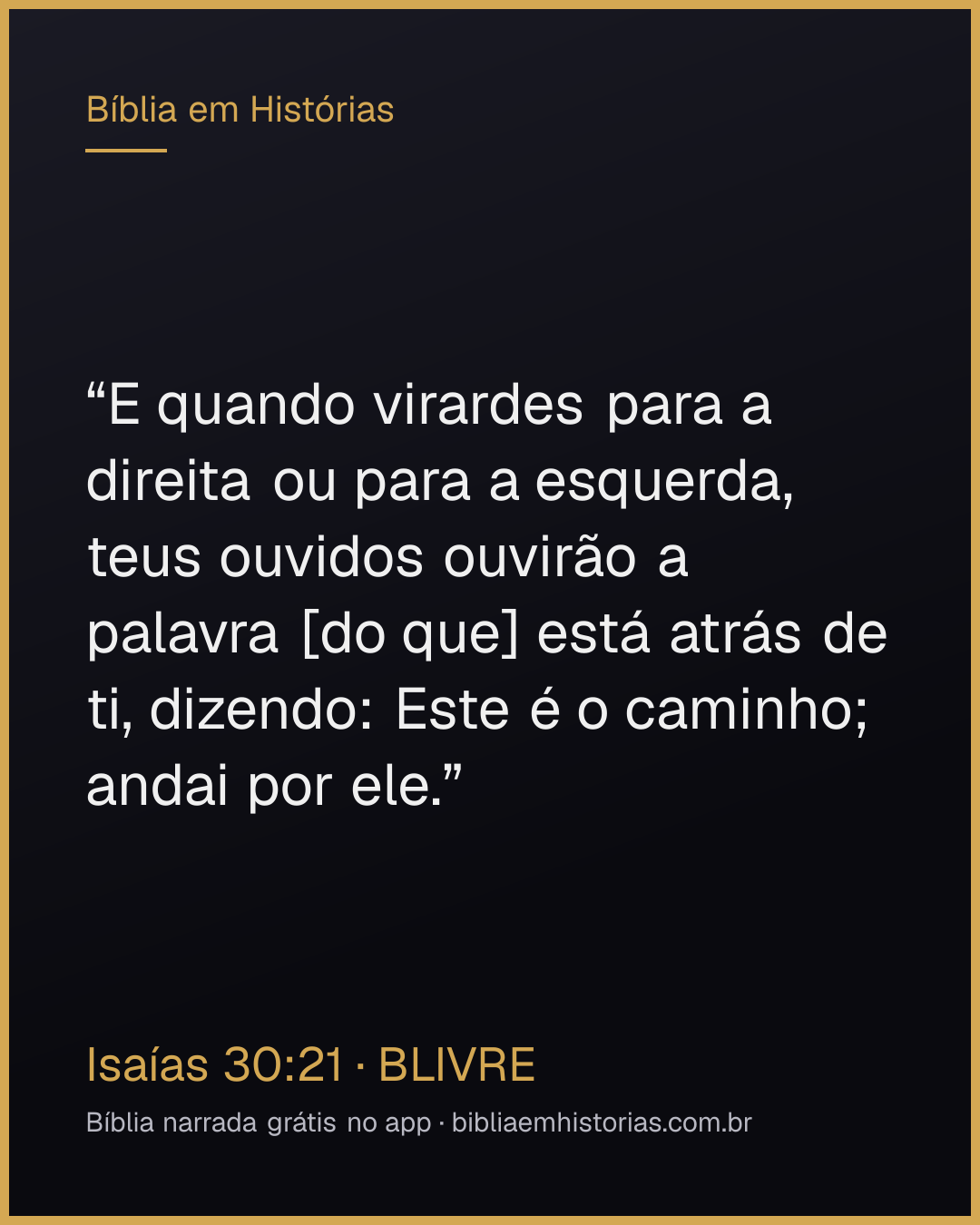 Imagem do versículo Isaías 30:21 para compartilhar