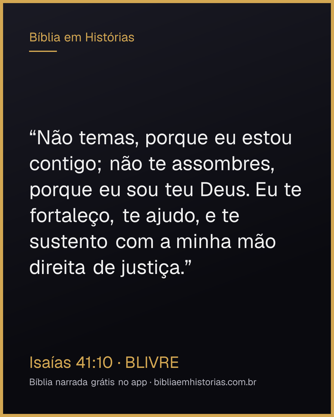 Imagem do versículo Isaías 41:10 para compartilhar