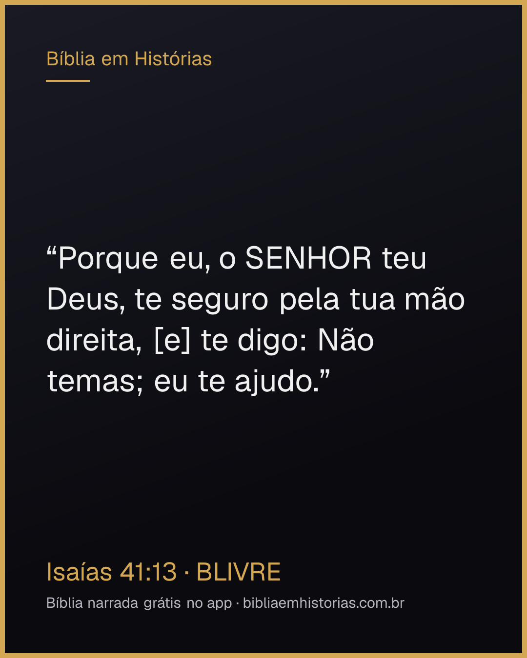Imagem do versículo Isaías 41:13 para compartilhar