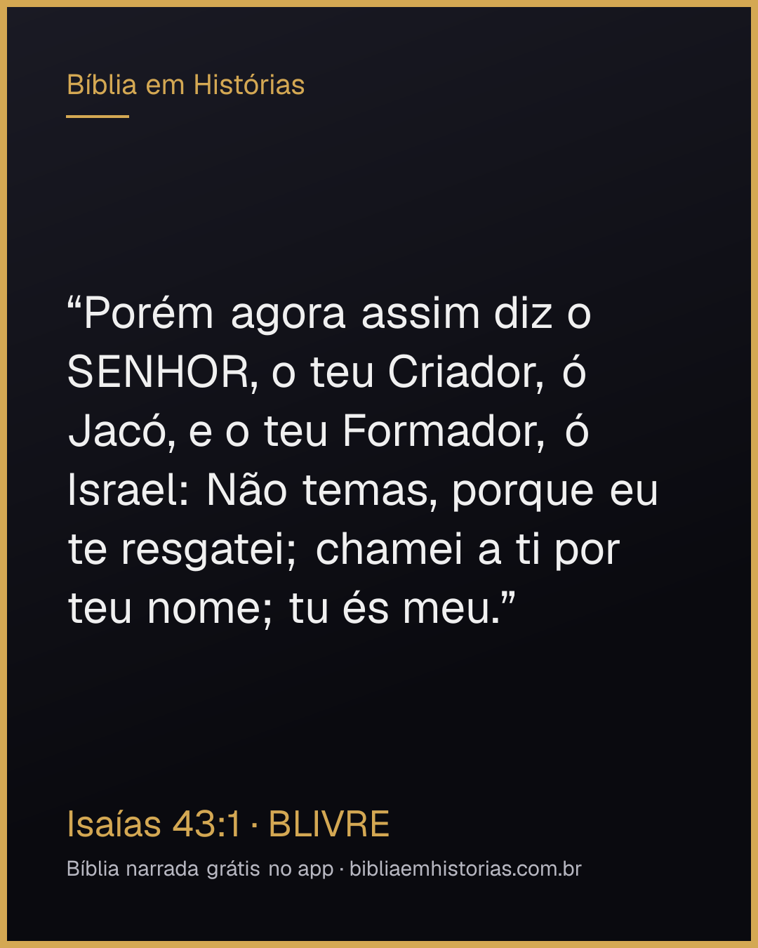Imagem do versículo Isaías 43:1 para compartilhar