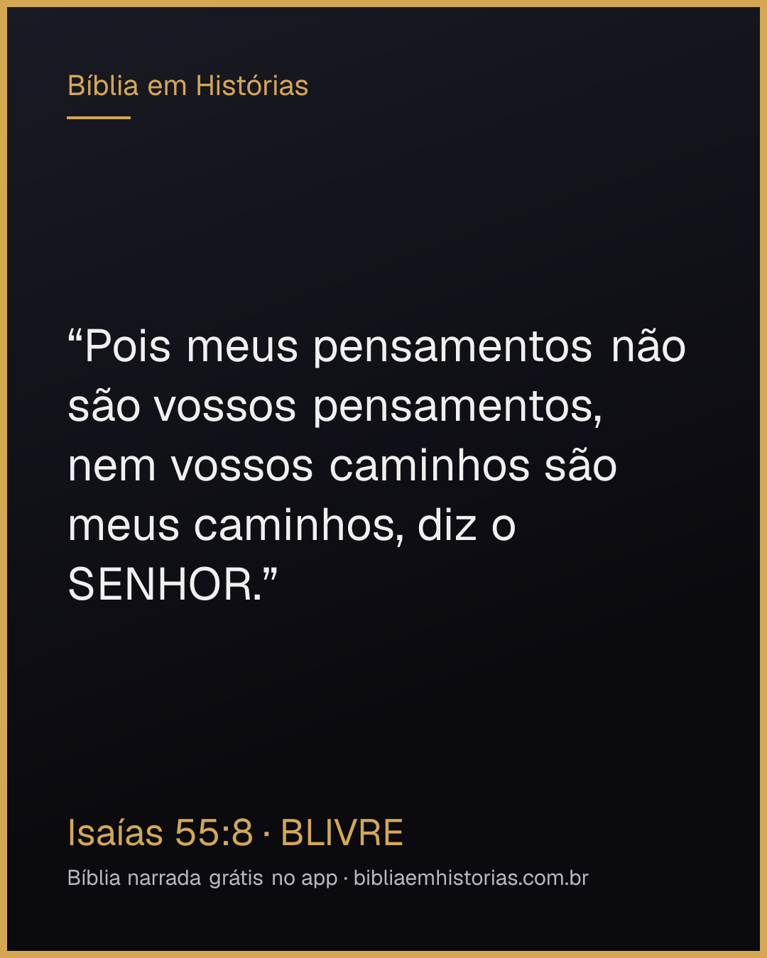 Imagem do versículo Isaías 55:8 para compartilhar