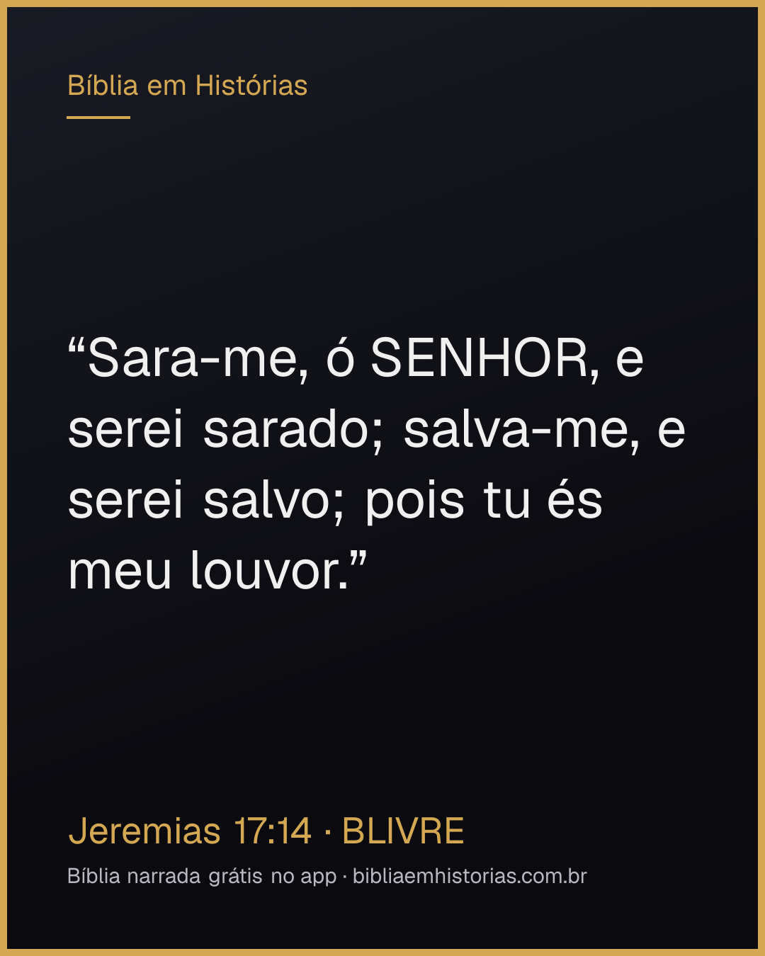 Imagem do versículo Jeremias 17:14 para compartilhar