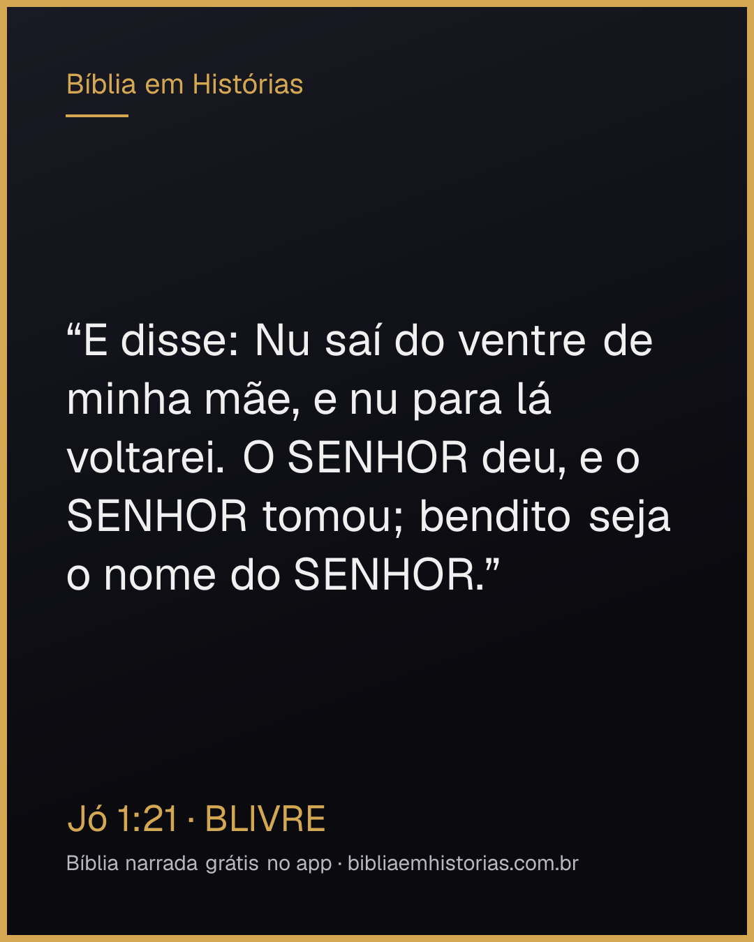 Imagem do versículo Jó 1:21 para compartilhar