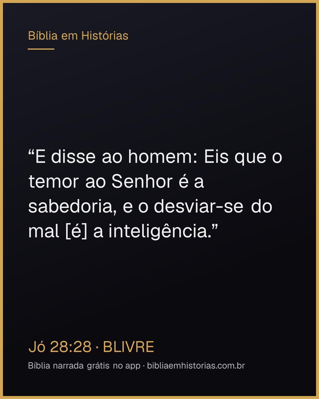 Imagem do versículo Jó 28:28 para compartilhar
