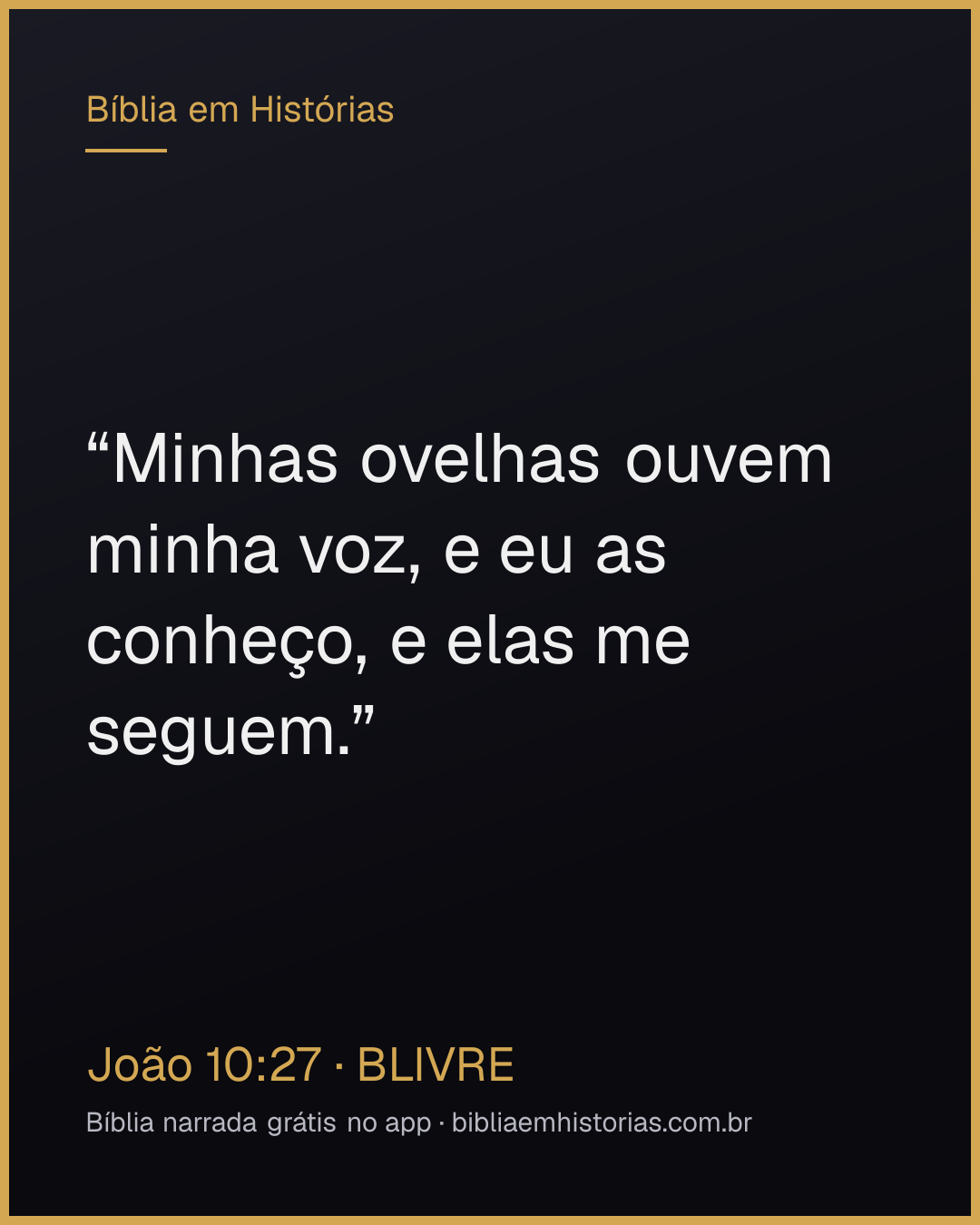 Imagem do versículo João 10:27 para compartilhar