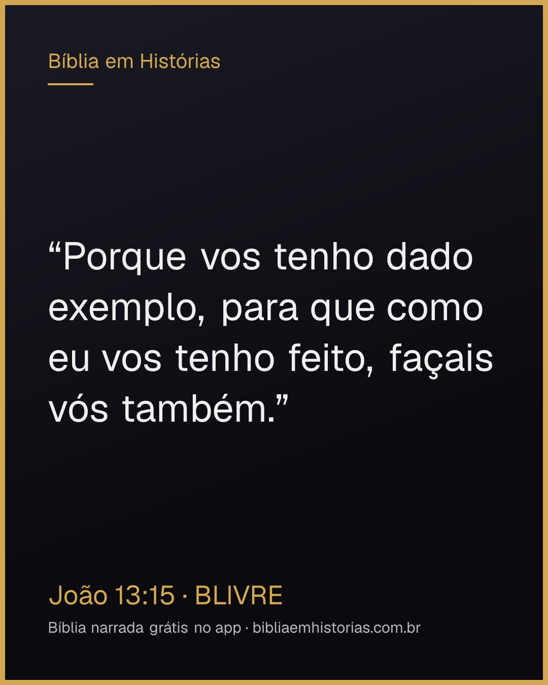 Imagem do versículo João 13:15 para compartilhar