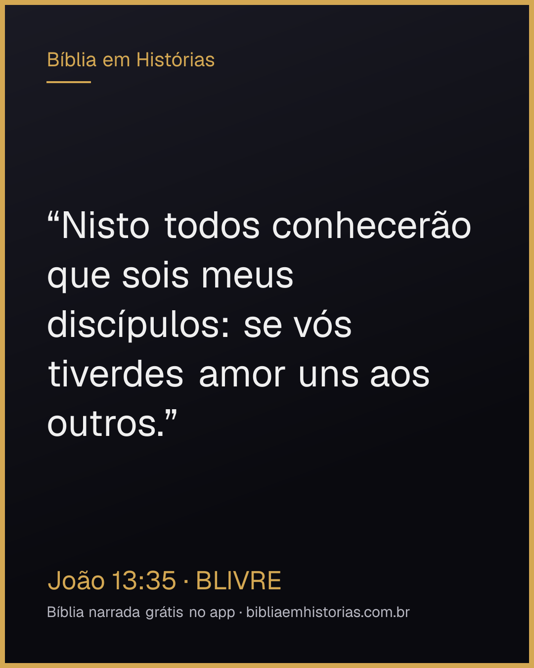 Imagem do versículo João 13:35 para compartilhar