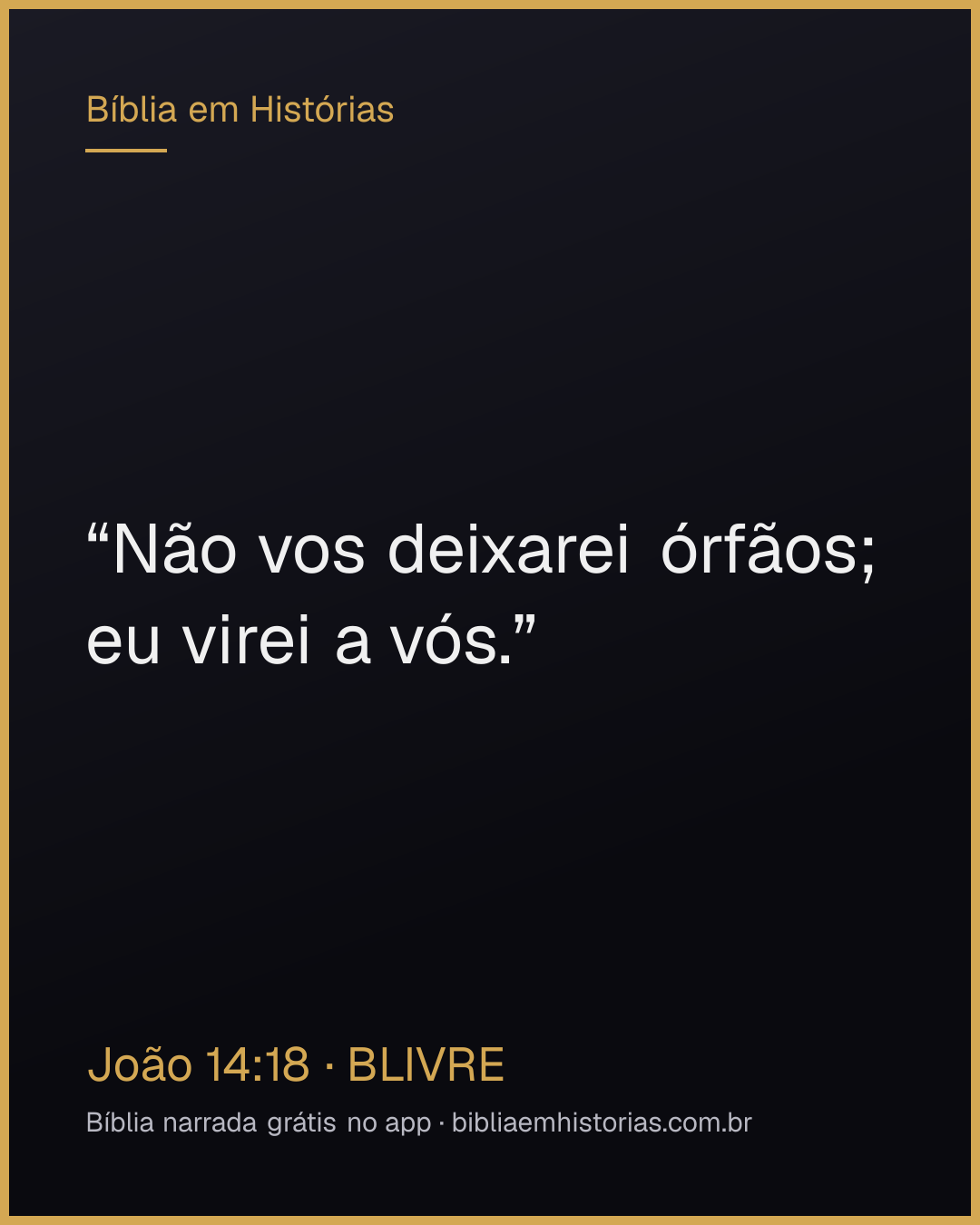 Imagem do versículo João 14:18 para compartilhar