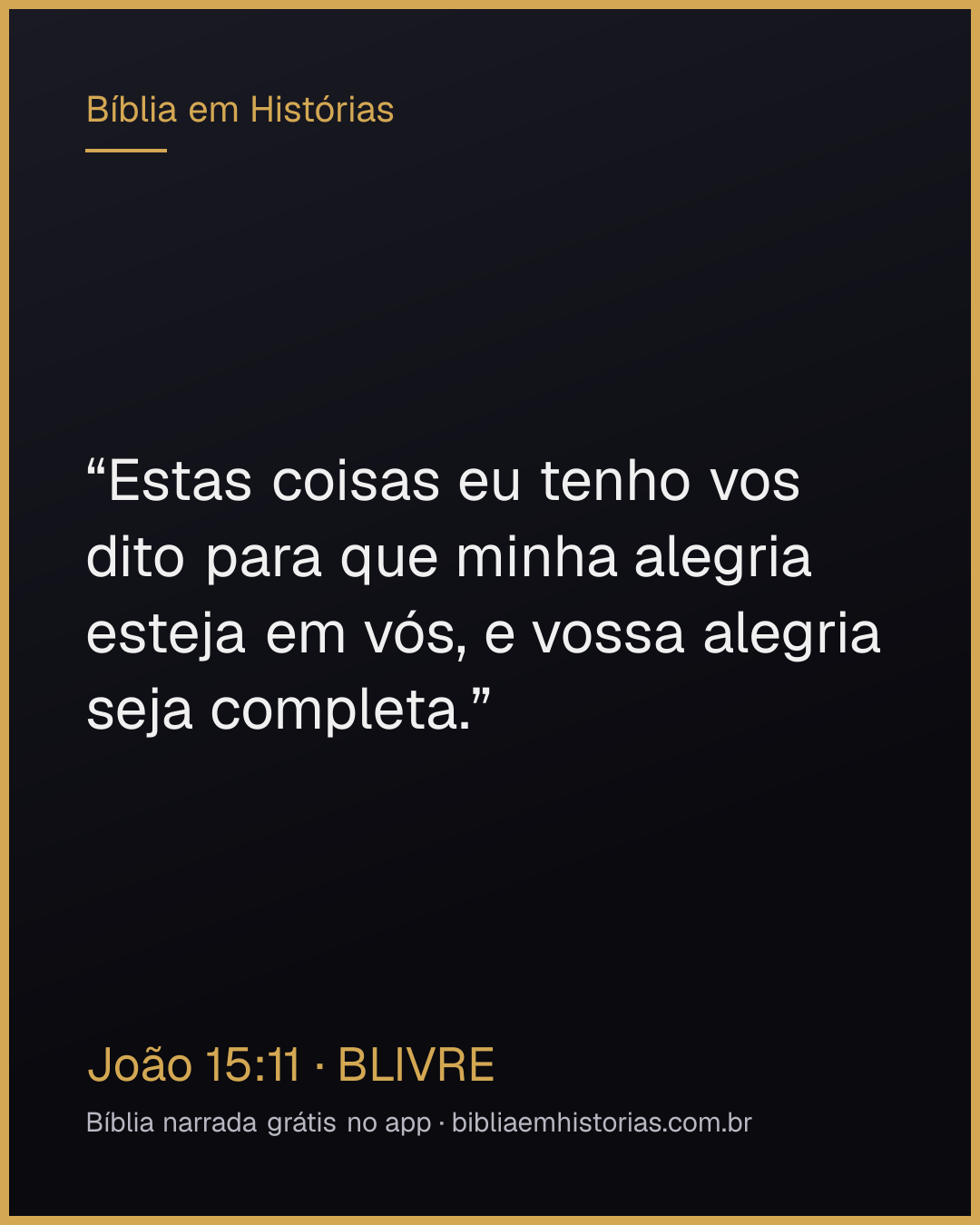 Imagem do versículo João 15:11 para compartilhar