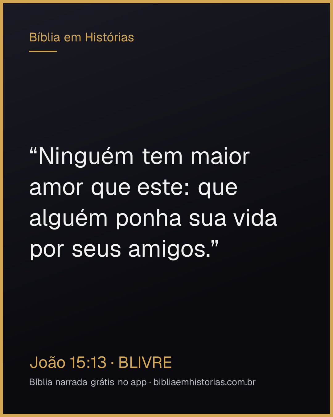 Imagem do versículo João 15:13 para compartilhar