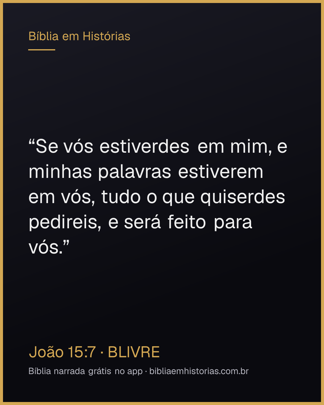 Imagem do versículo João 15:7 para compartilhar