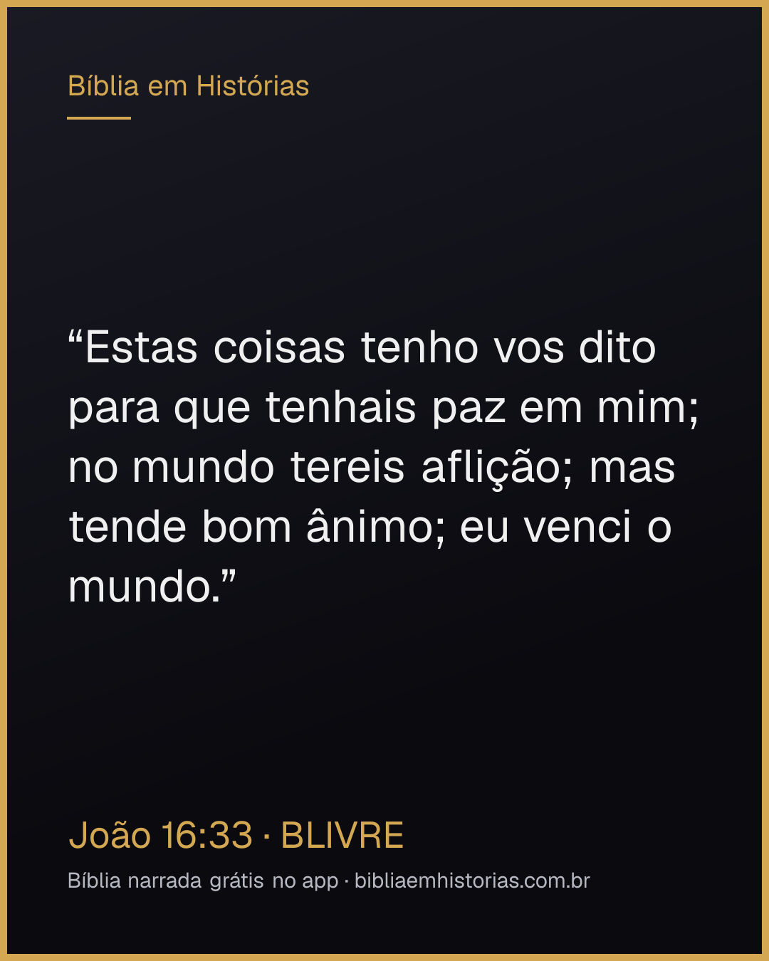 Imagem do versículo João 16:33 para compartilhar