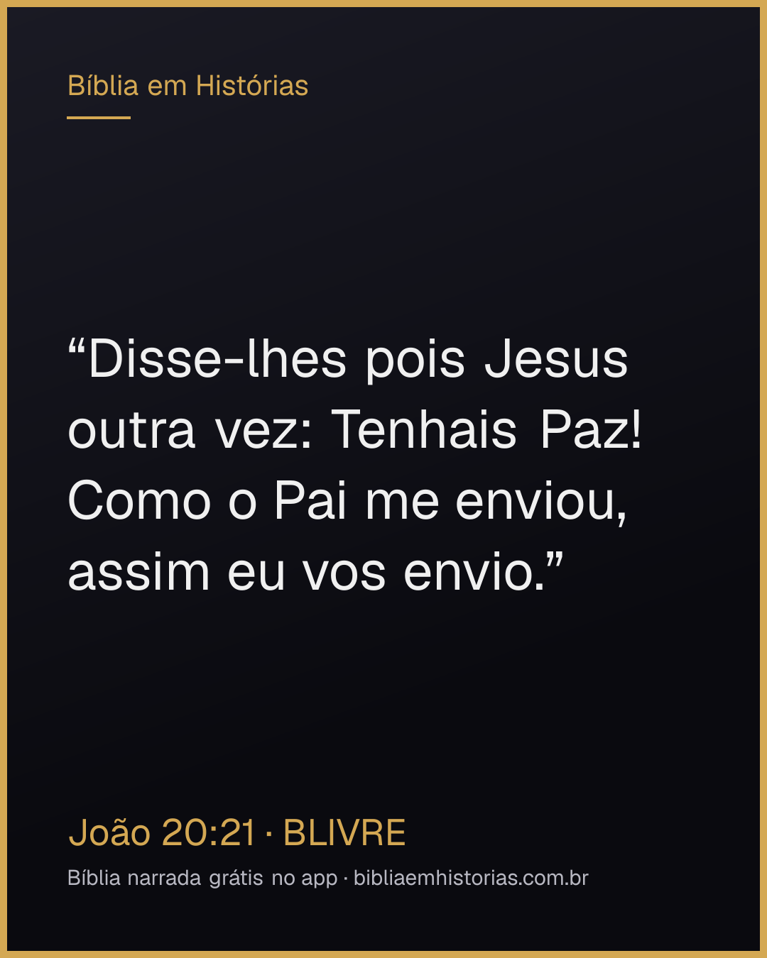 Imagem do versículo João 20:21 para compartilhar