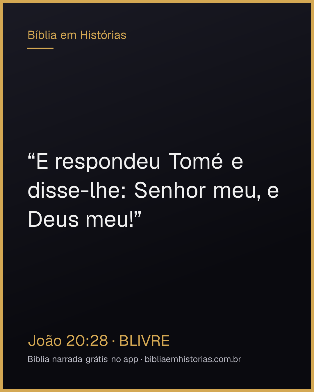 Imagem do versículo João 20:28 para compartilhar