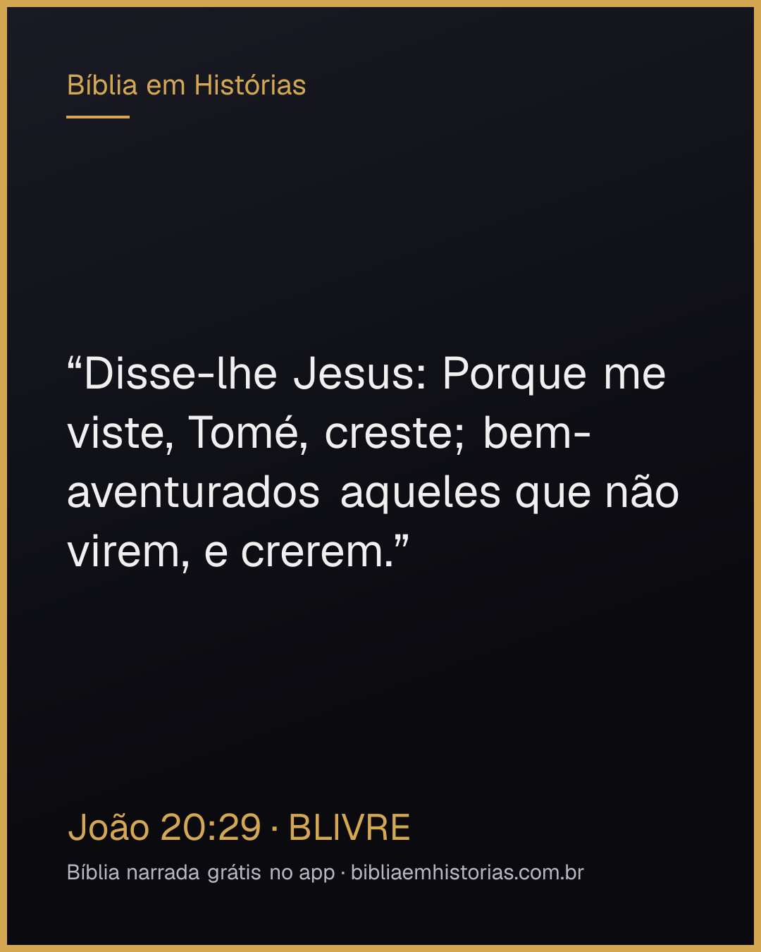 Imagem do versículo João 20:29 para compartilhar