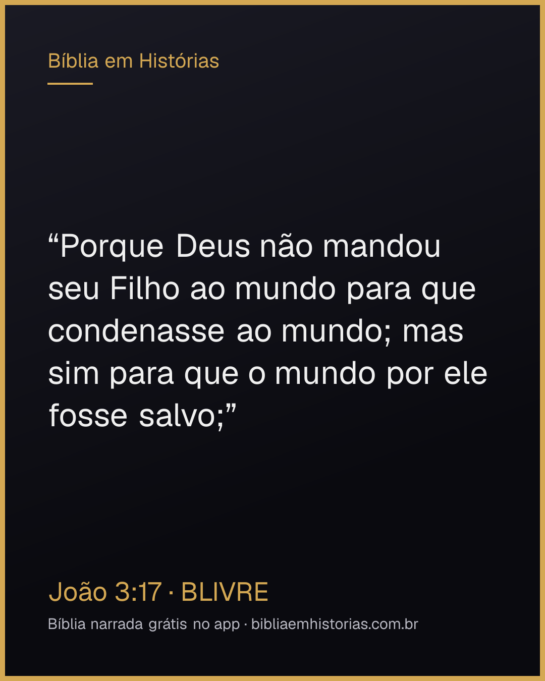 Imagem do versículo João 3:17 para compartilhar