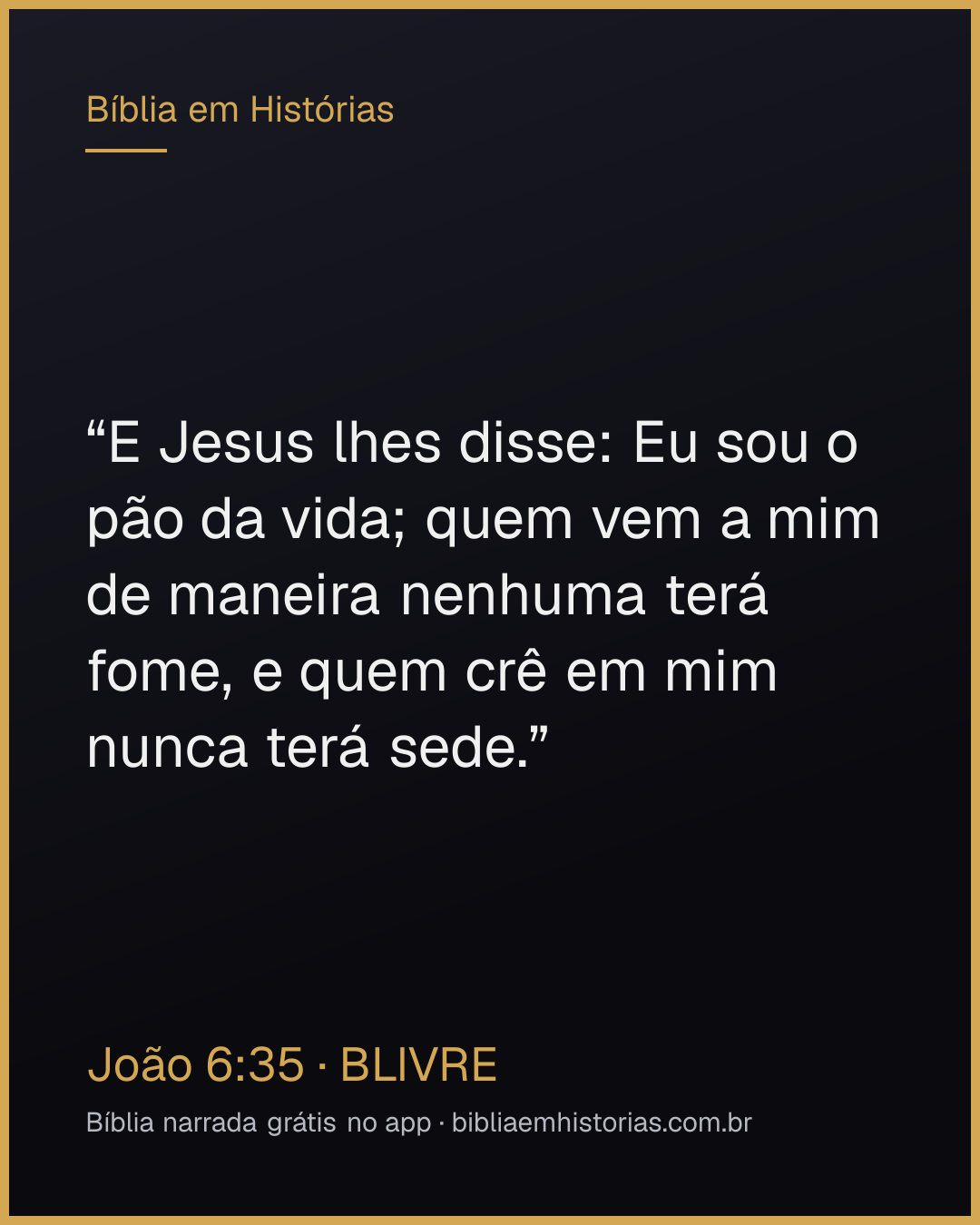 Imagem do versículo João 6:35 para compartilhar