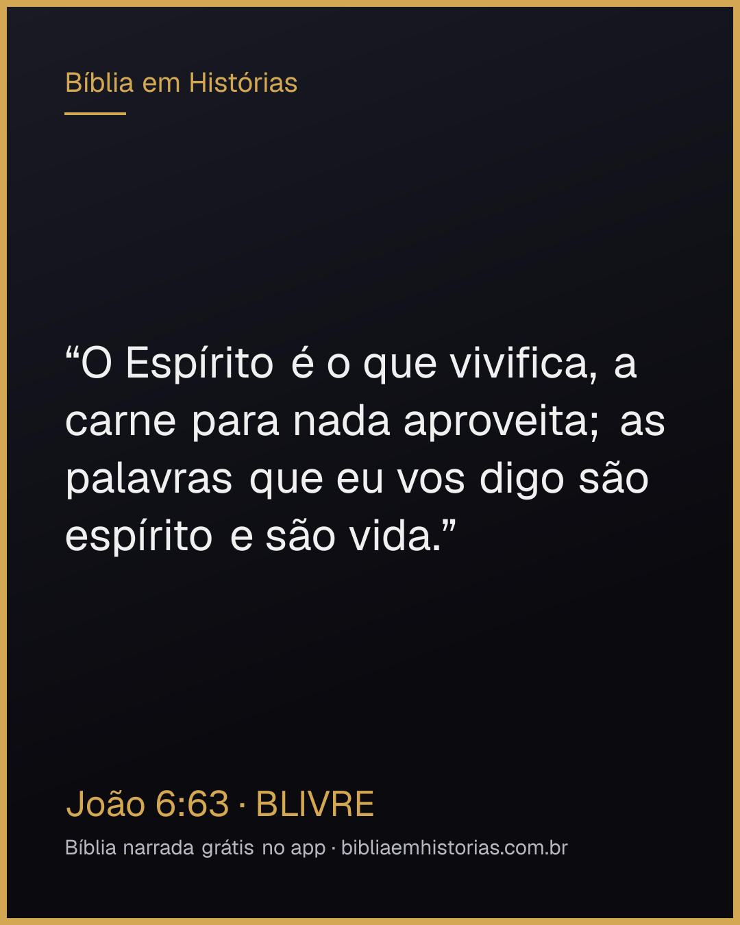 Imagem do versículo João 6:63 para compartilhar