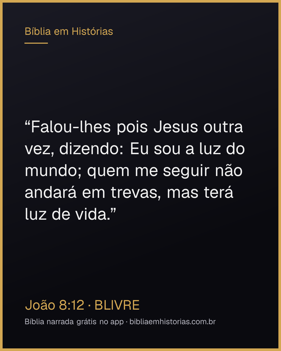 Imagem do versículo João 8:12 para compartilhar