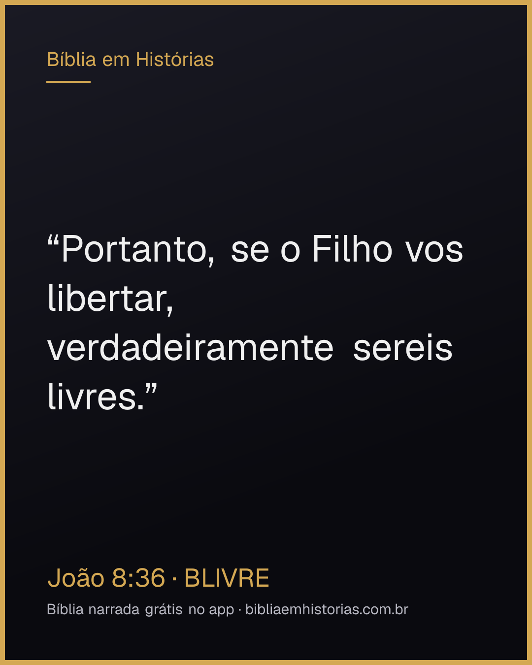 Imagem do versículo João 8:36 para compartilhar