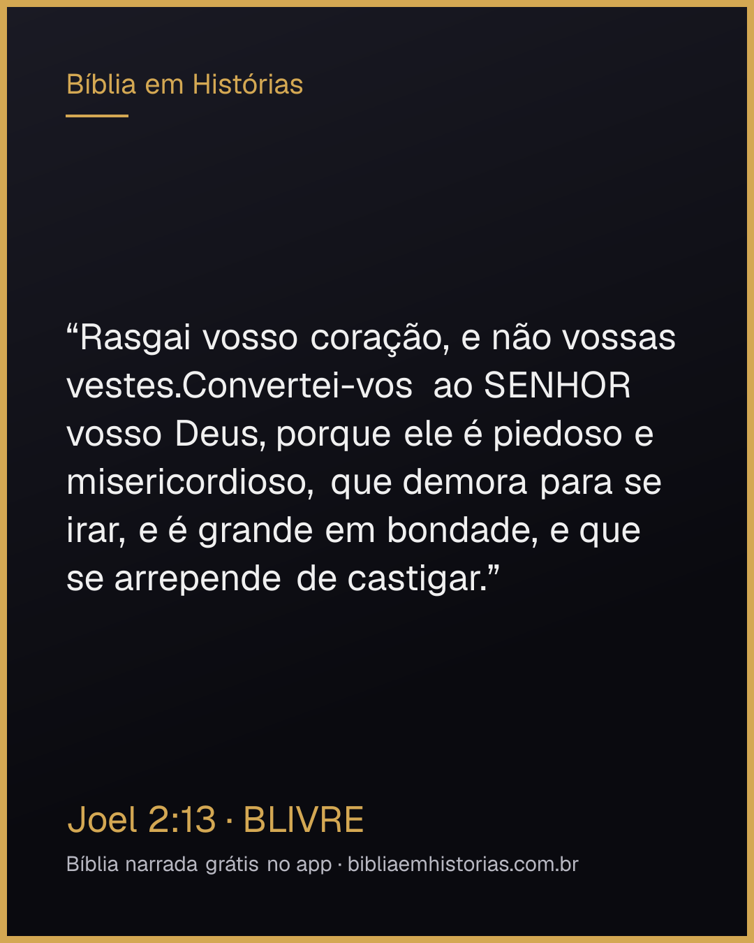 Imagem do versículo Joel 2:13 para compartilhar