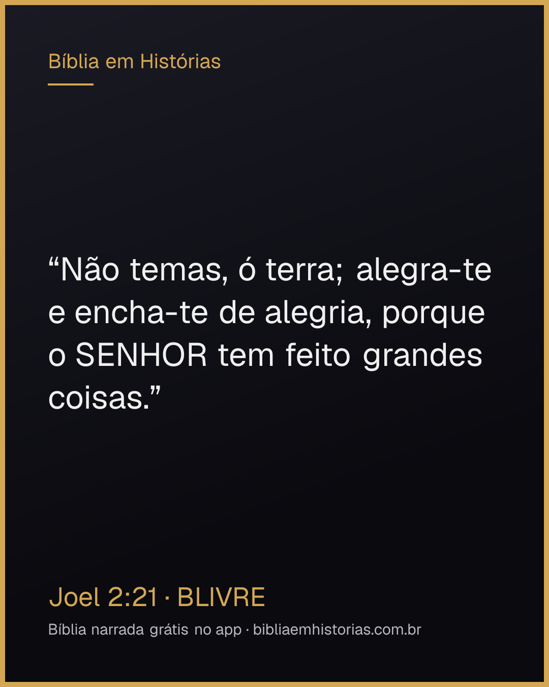 Imagem do versículo Joel 2:21 para compartilhar