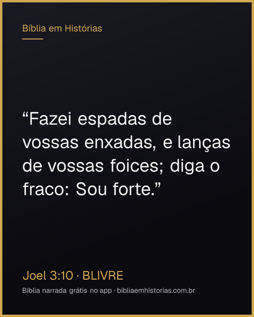 Imagem do versículo Joel 3:10 para compartilhar