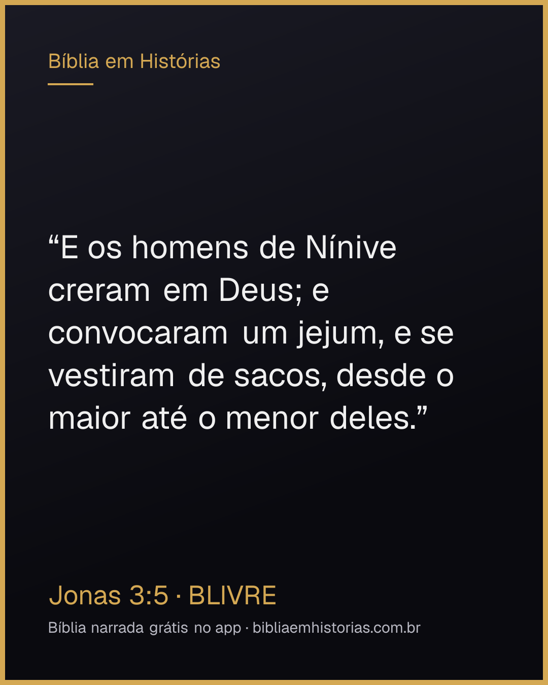 Imagem do versículo Jonas 3:5 para compartilhar