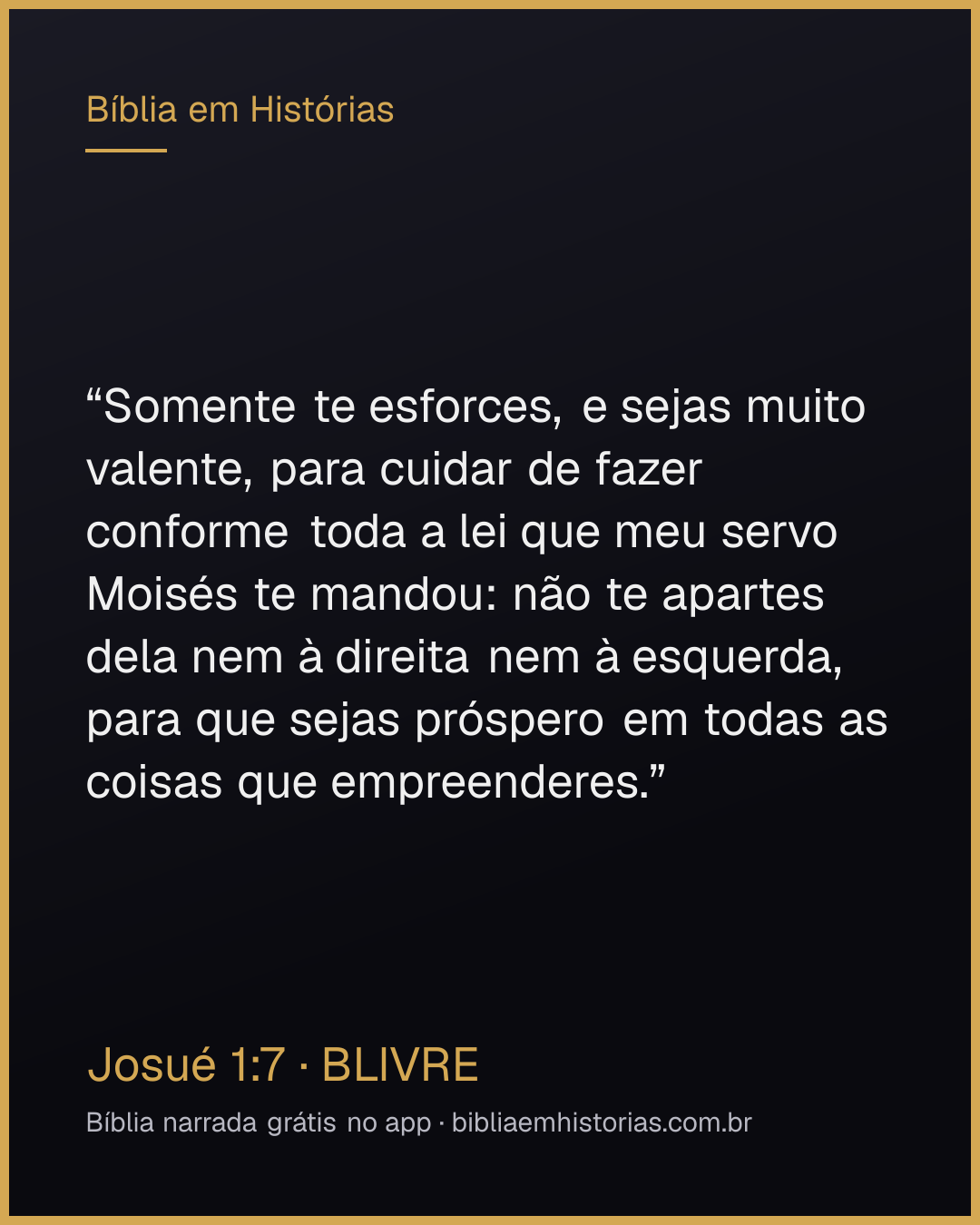 Imagem do versículo Josué 1:7 para compartilhar