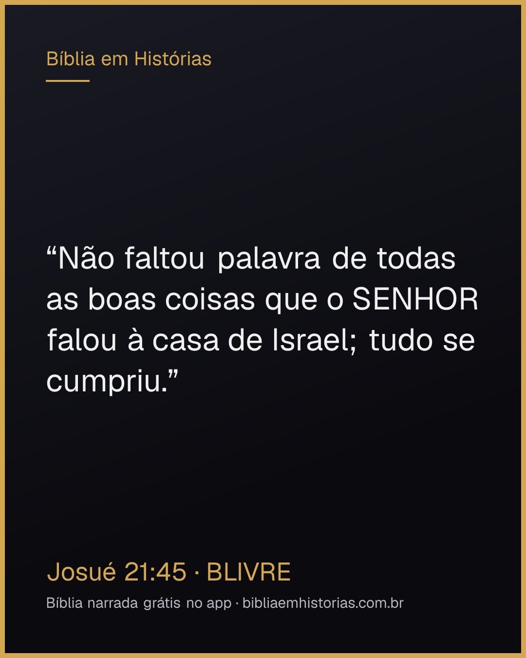 Imagem do versículo Josué 21:45 para compartilhar