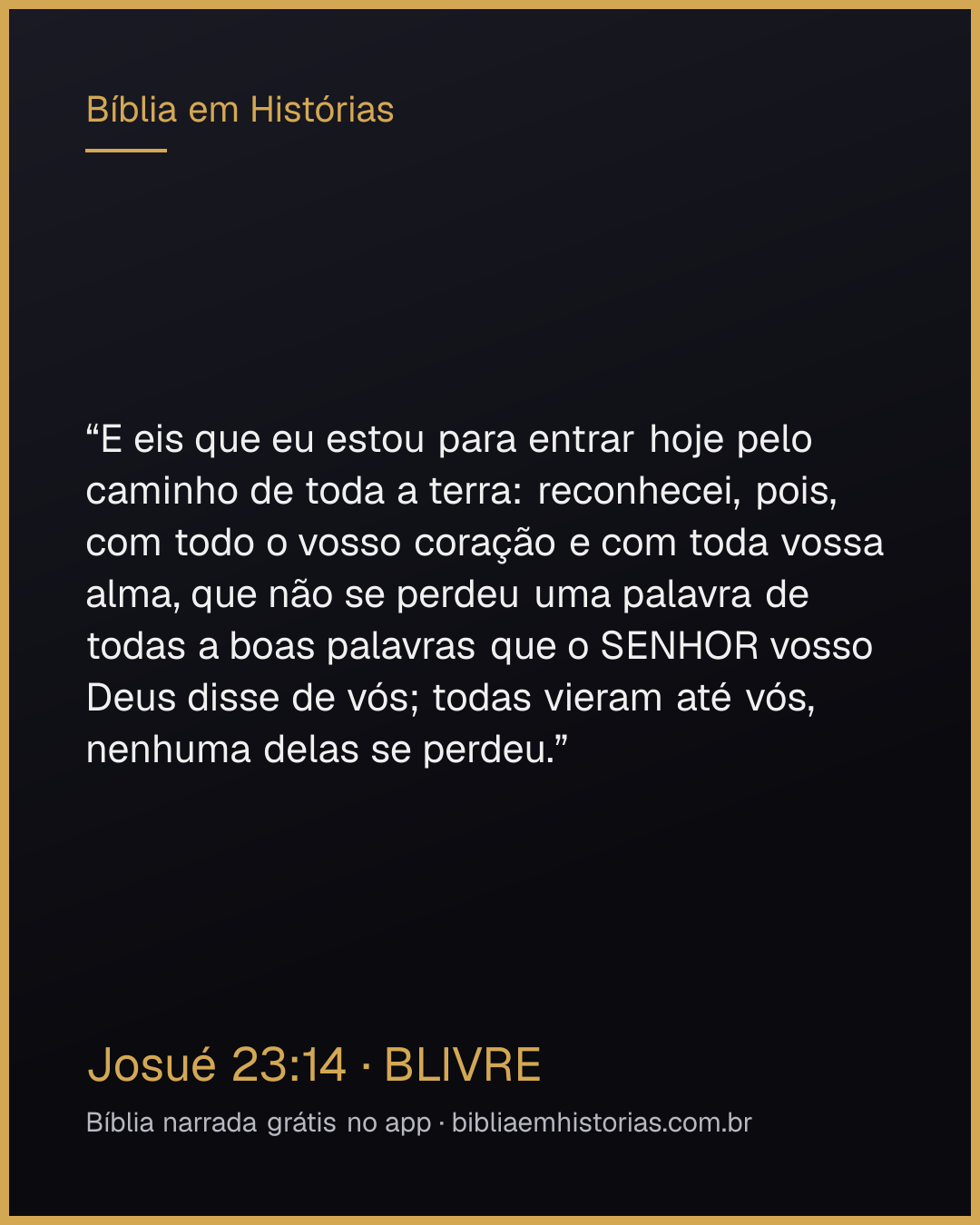 Imagem do versículo Josué 23:14 para compartilhar