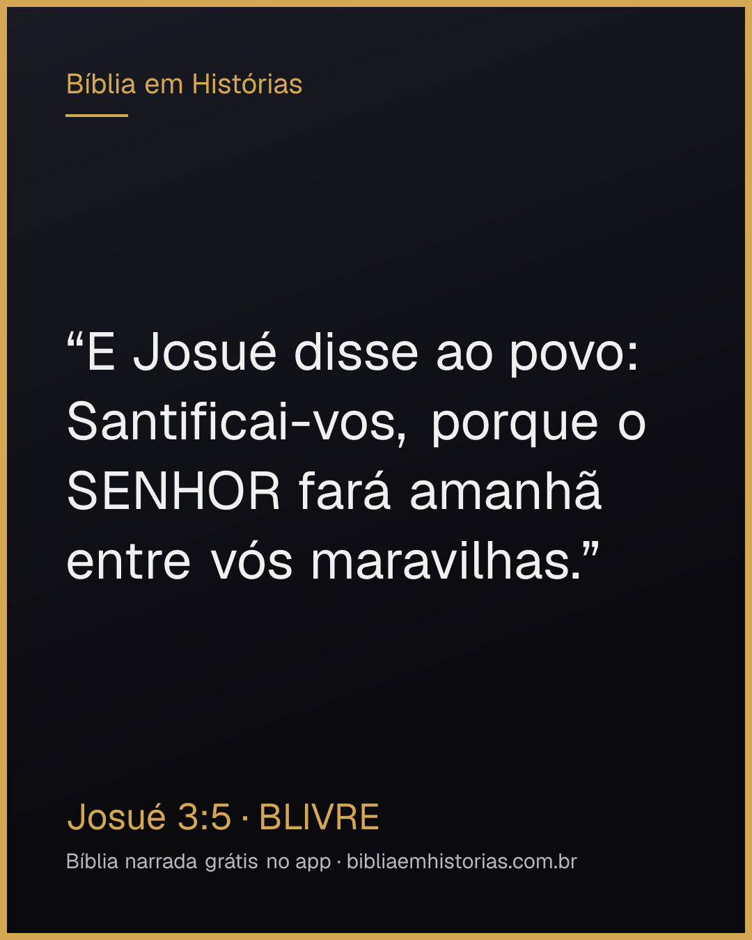 Imagem do versículo Josué 3:5 para compartilhar