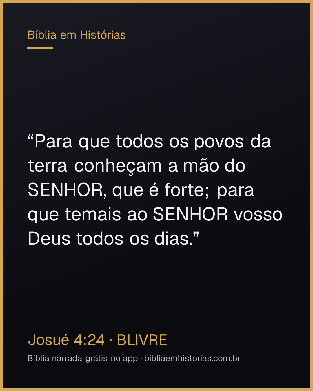 Imagem do versículo Josué 4:24 para compartilhar