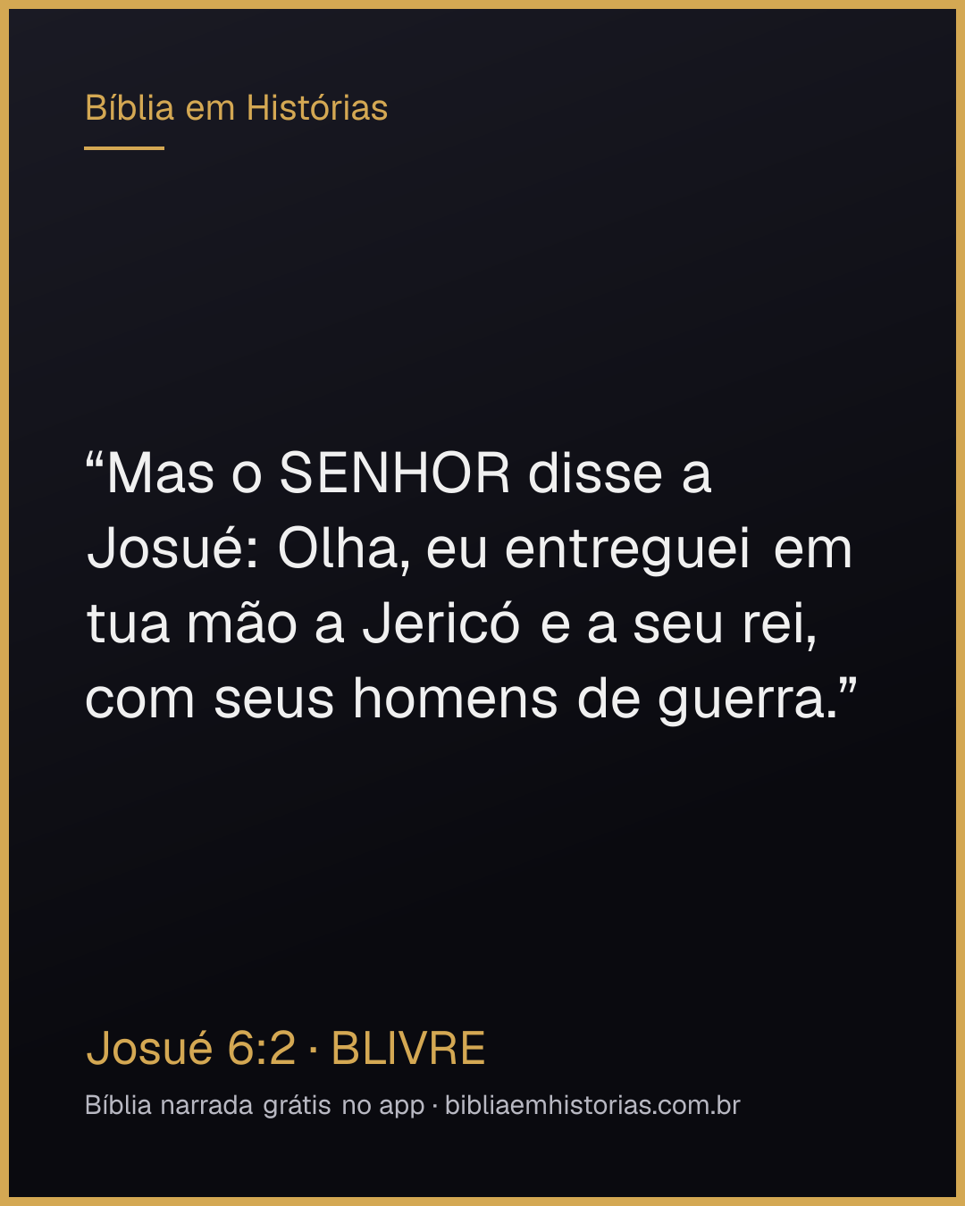 Imagem do versículo Josué 6:2 para compartilhar