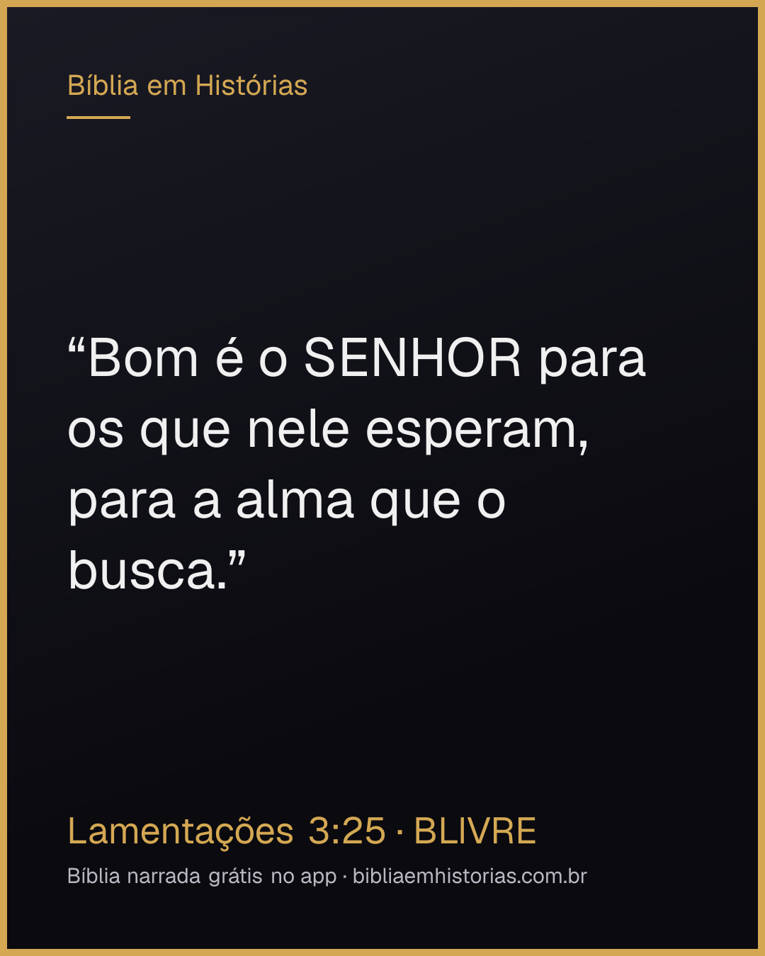 Imagem do versículo Lamentações 3:25 para compartilhar